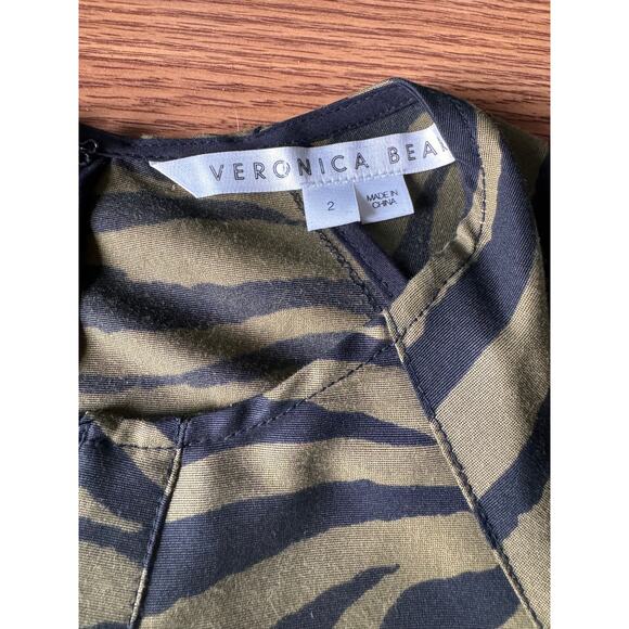 VERONICA BEARD Navi Olive green Black Animal Print Mini size 2 / xsmall - Picture 5 of 12